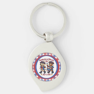 Porte-clés 4 juillet USA 250e anniversaire Semiquincentenaire
