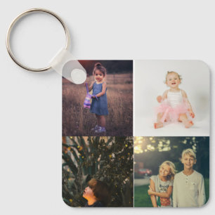 Porte-clés 4 Photo personnalisée Collage personnalisé
