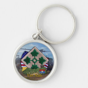 Porte-clés 4e division d'infanterie vietnam vétérans Porte - 