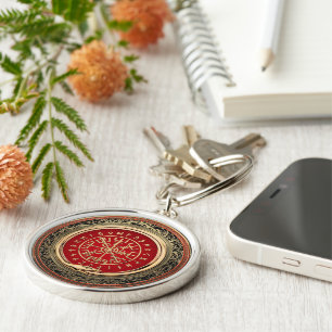 Porte-clés [500] Vegvisir - Viking Gold Magic Runic Compass
