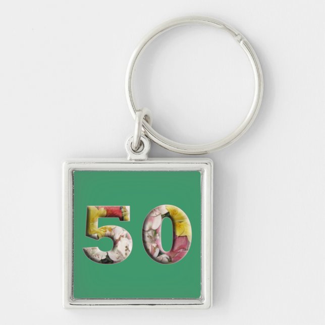 Porte-clés 50 ans 50e anniversaire Jalon Porte - clé (Devant)