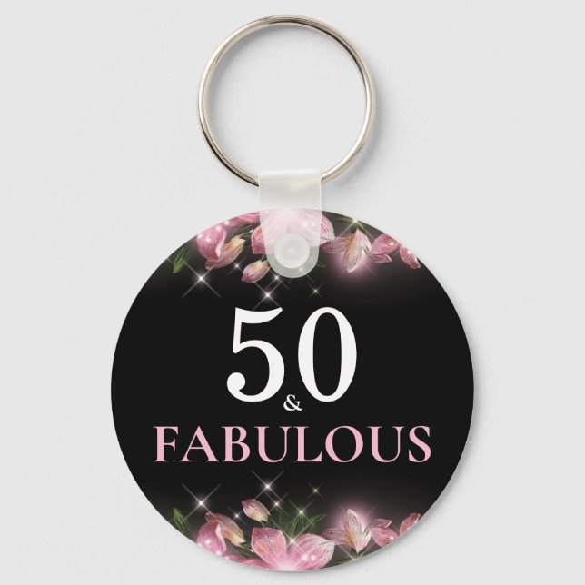 Porte-clés 50 et fabuleux 50e anniversaire Keepsaké Porte - c (Recto)