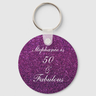 Porte-clés 50 Et Fabulous Anniversaire Parties scintillant vi