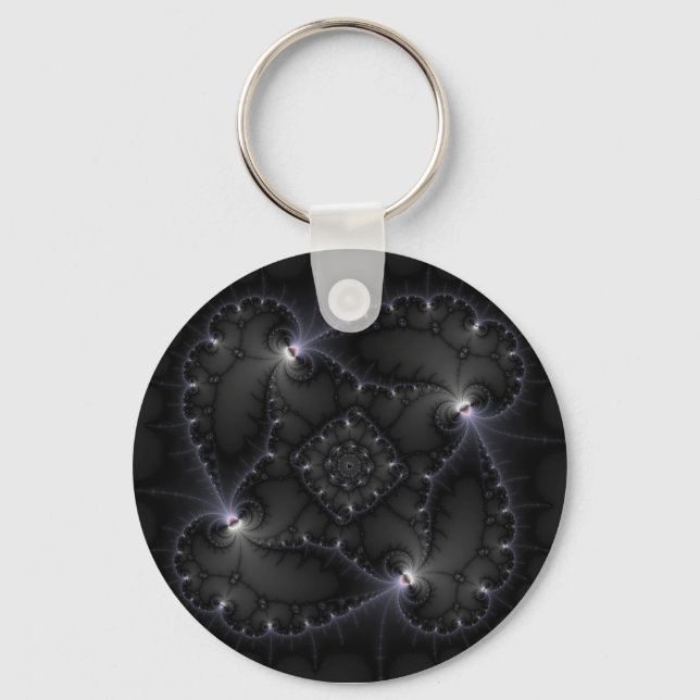 Porte-clés 50 Nuances De Gris - Art Fractal (Recto)