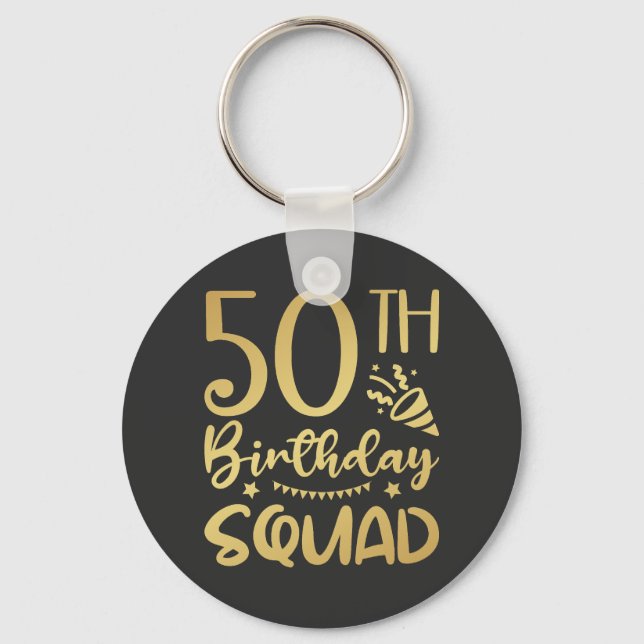 Porte-clés 50e Anniversaire 50 Bouton d'équipage (Recto)