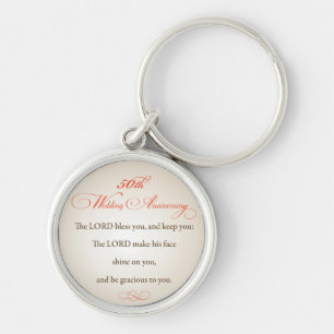 Porte-clés 50e anniversaire de mariage, Dieu bénisse