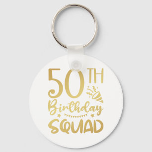 Porte-clés 50e Anniversaire Escouade 50 Porte - clé du bouton