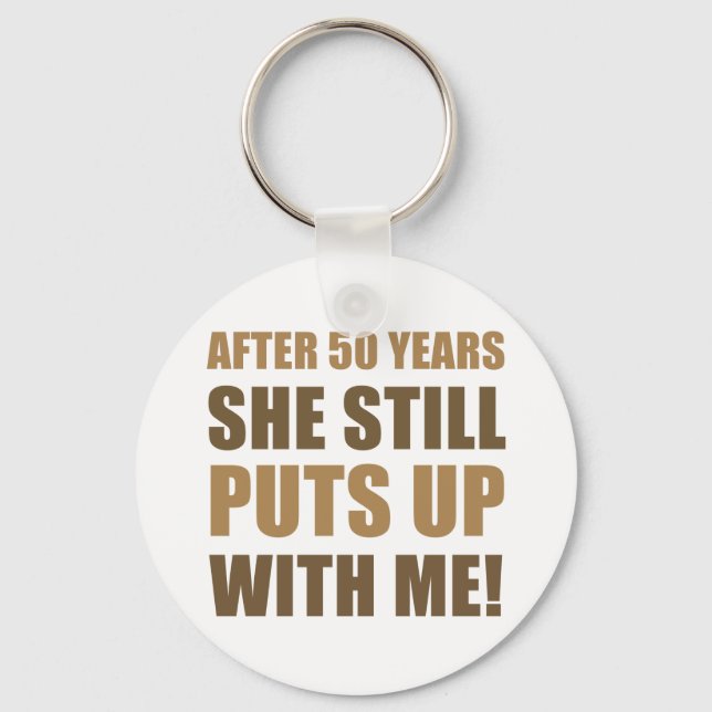 Porte-clés 50e anniversaire Humour pour hommes (Recto)