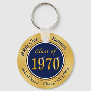 Porte-clés 50e classe de cadeaux de réunion, Classe de 1970 M