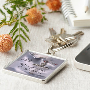 Porte-clés 50e personnalisation Nom de l'ordre Anniversaire C