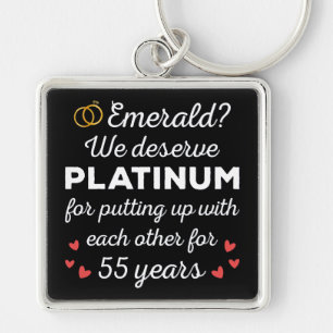 Porte-clés 55e anniversaire du Mariage I - Emerald Funny Coup