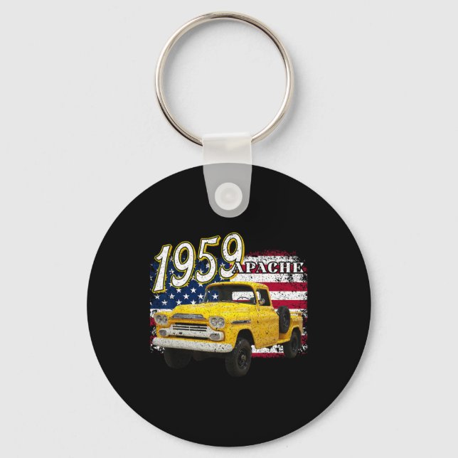 Porte-clés 59 Apache Truck 4 juillet Américain (Recto)