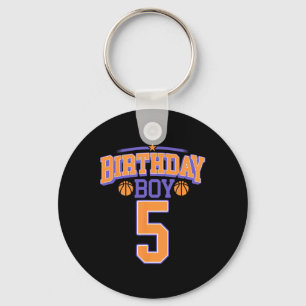 Porte-clés 5e anniversaire garçon de basket-ball Lover 5 ans 