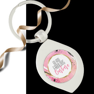 Porte-clés 60 et fabuleux moderne rose noir Abstrait chic