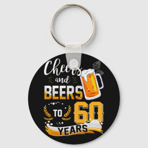 Porte-clés 60e Anniversaire Fête Salue Et Bières À 60 Ans