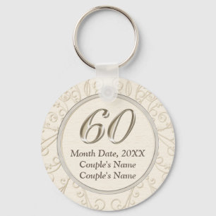 Porte-clés 60e anniversaire Mariage moins cher Faveurs PERSON