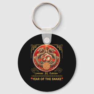 Porte-clés 60e anniversaire Né année du serpent 1965 Nouvel A