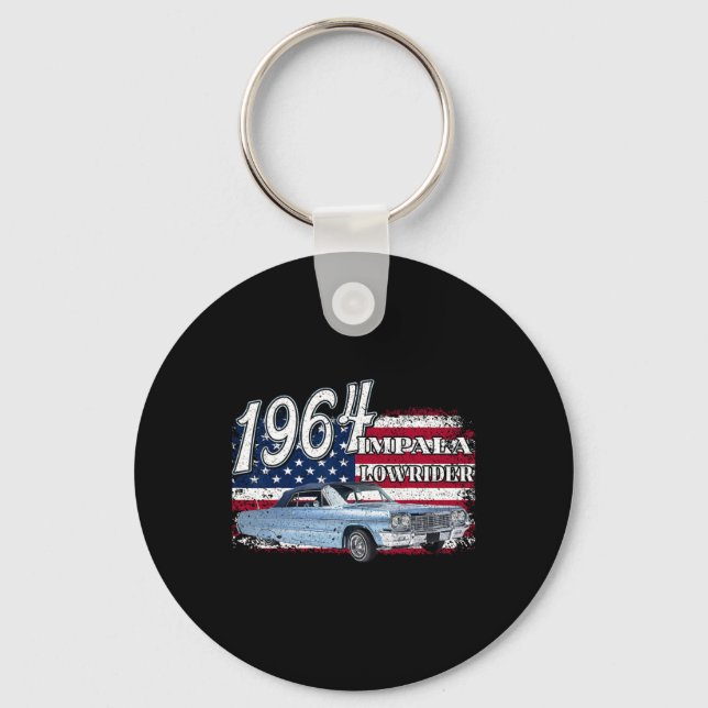 Porte-clés 64 Impala Lowrider Ss 4 juillet Américain (Recto)