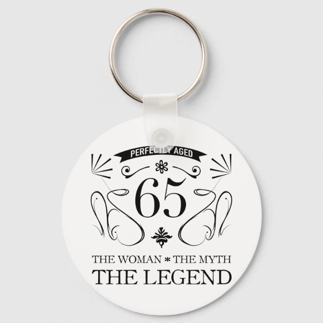 Porte-clés 65e anniversaire pour les femmes (Recto)