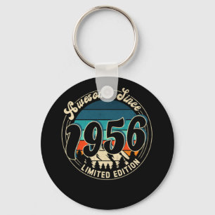 Porte-clés 66 ans Vintage 66e année Anniversaire 1956