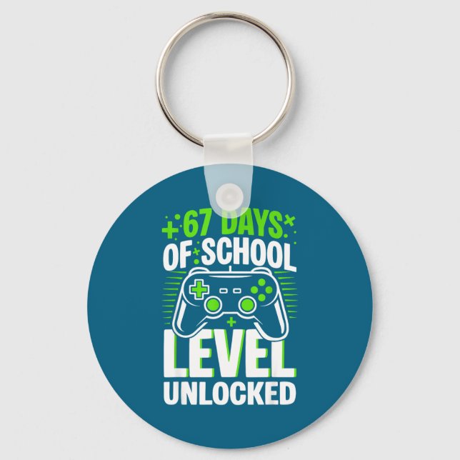 Porte-clés 67 Days Of School Level Unlocked 67 Meme Gamer  (Recto)