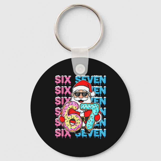 Porte-clés 67 Donut Christmas Funny Six Seven Meme Santa Kids (Recto)