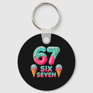 Porte-clés 67 Glace Dégoulinante Mème Drôle Six Sept Gen Alph
