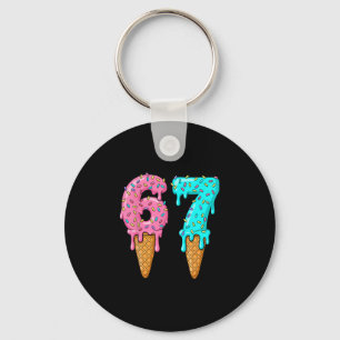Porte-clés 67 Glace qui dégouline Mème Six Sept Argot Gen Alp