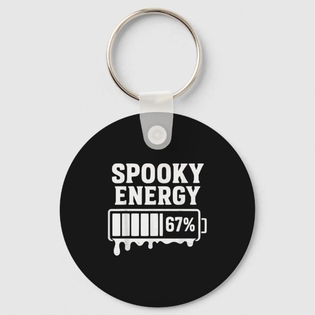 Porte-clés 67 Halloween Spooky Energy Brainrot Meme Six Seven (Recto)