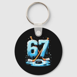Porte-clés 67 Hockey Crème Glacée Drip Génération Alpha Argot