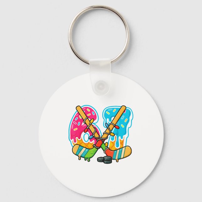 Porte-clés 67 Ice Cream Drip Hockey Christmas Light  (Recto)