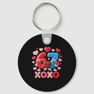 Porte-clés 67 joli six sept génération mème couple anniversai