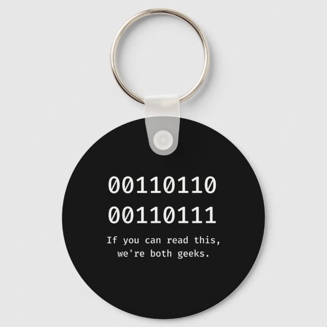 Porte-clés 67 Mème Code Binaire de Programmeur Drôle Six Sept (Recto)