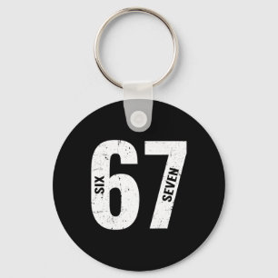 Porte-clés 67 Mème drôle Six Sept Rétro