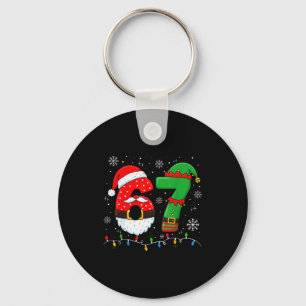 Porte-clés 67 Noël 6 7 Mème Pyjama Fête Gen Alpha Sl