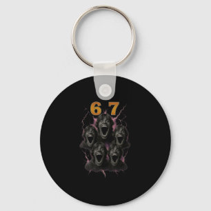 Porte-clés 67 Six Seven Contrefaçon 6 7 Conception de Mème Dr