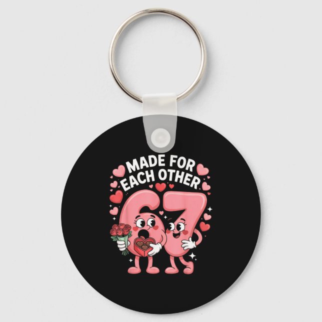 Porte-clés 67 Six Seven Meme Gen Alpha Valentines Day Coquett (Recto)