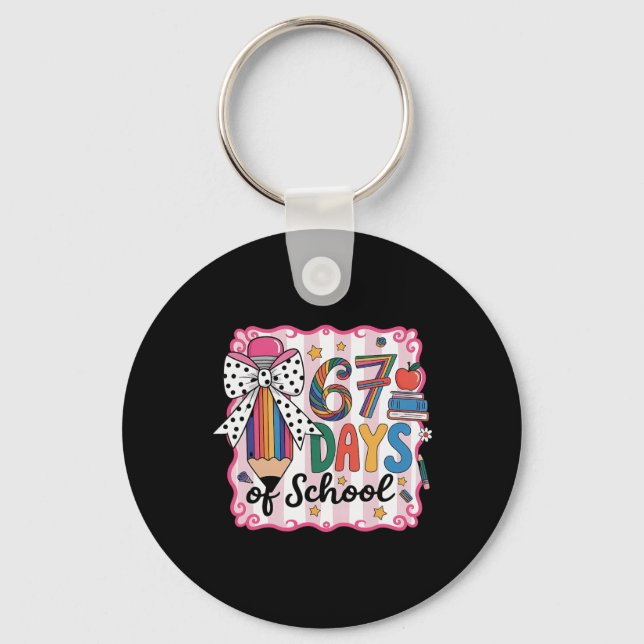 Porte-clés 67th Day Of School 67 Six Seven Math Teacher  (Recto)