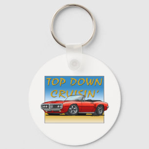 Porte-clés 68 Firebird rouge convertible