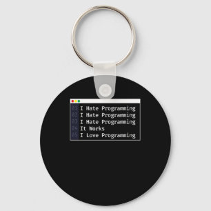 Porte-clés 6 Étapes Du Codage Du Programmeur De Débogage