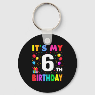 Porte-clés 6e anniversaire 6 six joyeux anniversaire garçons