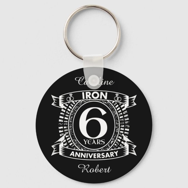 Porte-clés 6e anniversaire mariage crête en détresse (Recto)