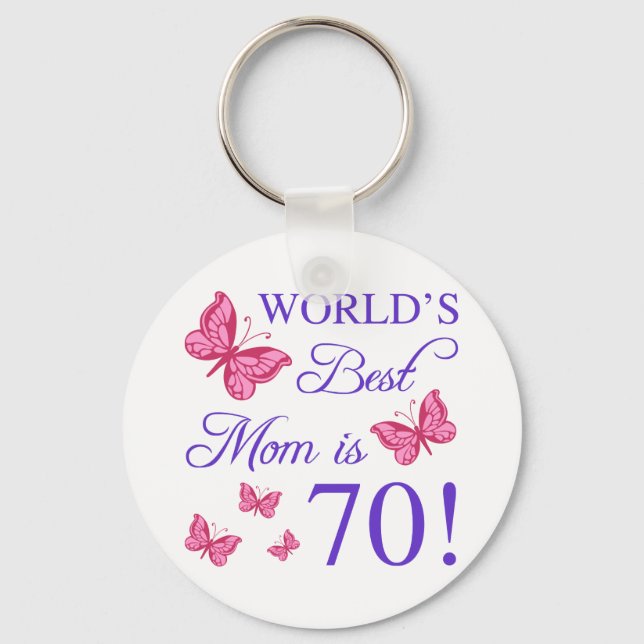 Porte-clés 70e anniversaire pour maman (Recto)