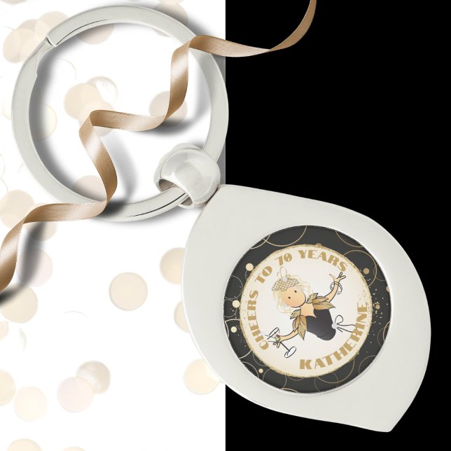Porte-clés 70e anniversaire pour ses encouragements à 70 Drôl (Créateur téléchargé)