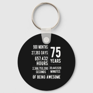 Porte-clés 75e anniversaire hommes femmes drôle 75 ans