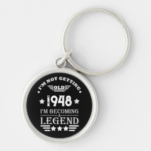 Porte-clés 75e anniversaire vintage personnalisé
