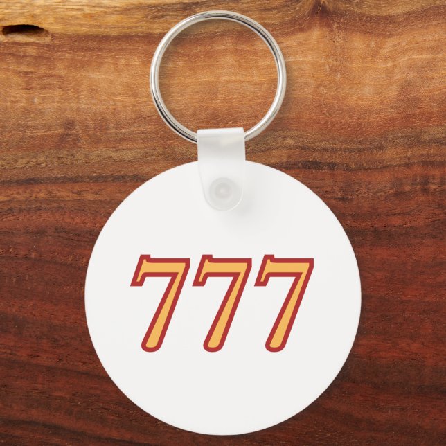 Porte-clés 777 Angel Number Luck (Recto)