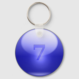 Porte-clés 7 chanceux bleus