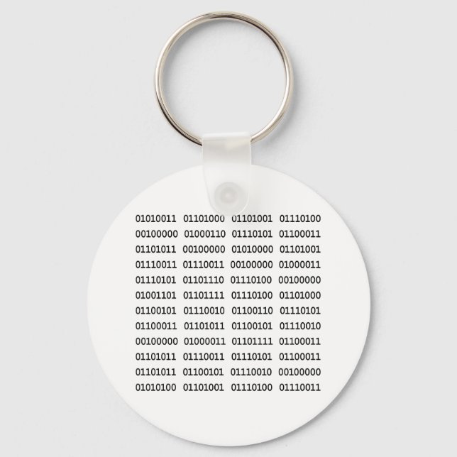 Porte-clés 7 mots binaires sales (Recto)