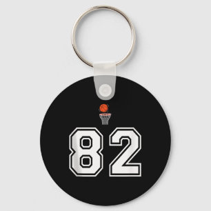Porte-clés 82 Nombre Style Basketball Débardeur blanc Vintage